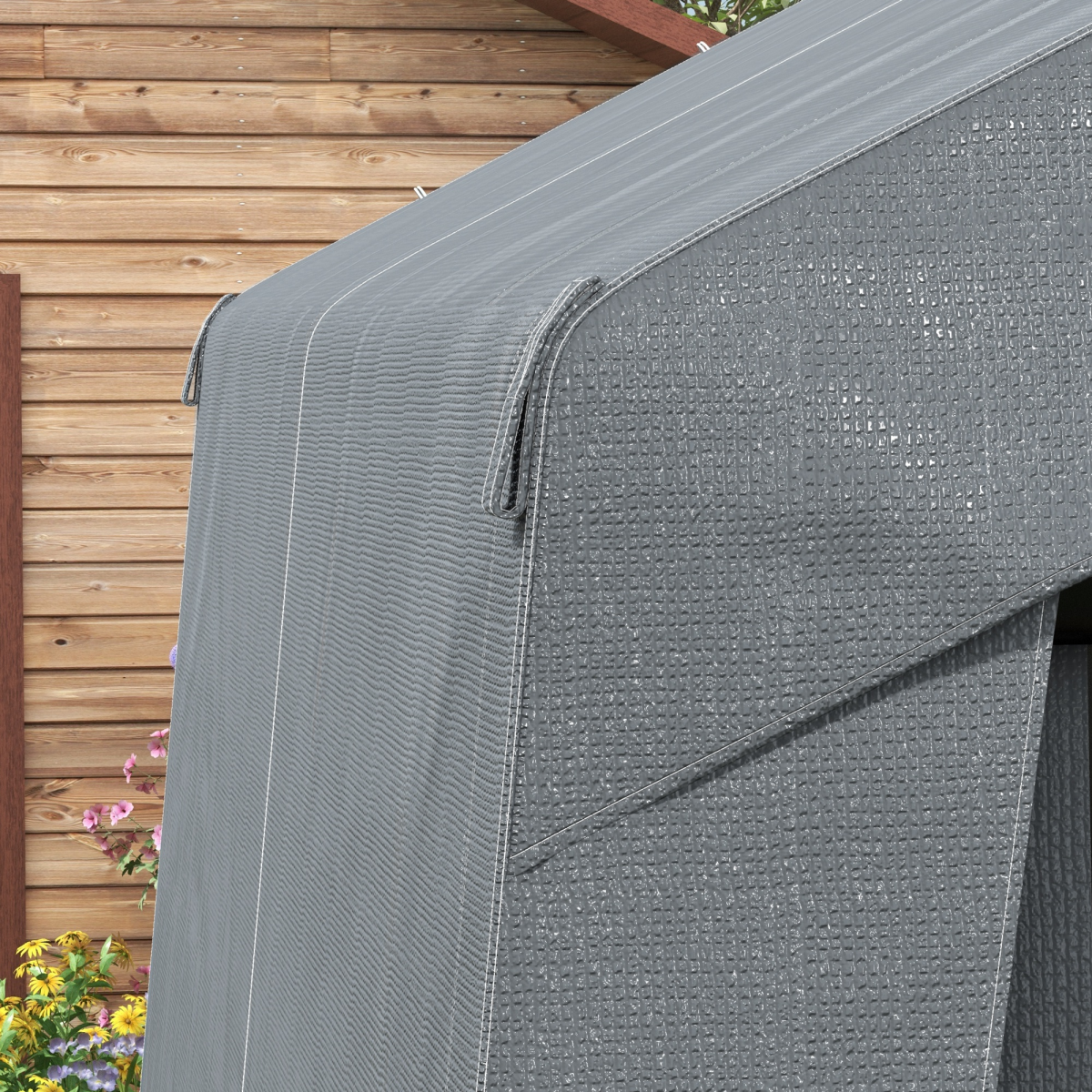 10 x 10ft Portable Garden Storage Shed Dark Grey