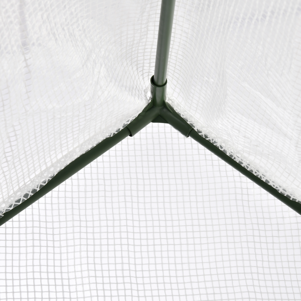 Walk-In Greenhouse Vegetable Plant Window Roll-Up 180 x 100 x 165cm, White