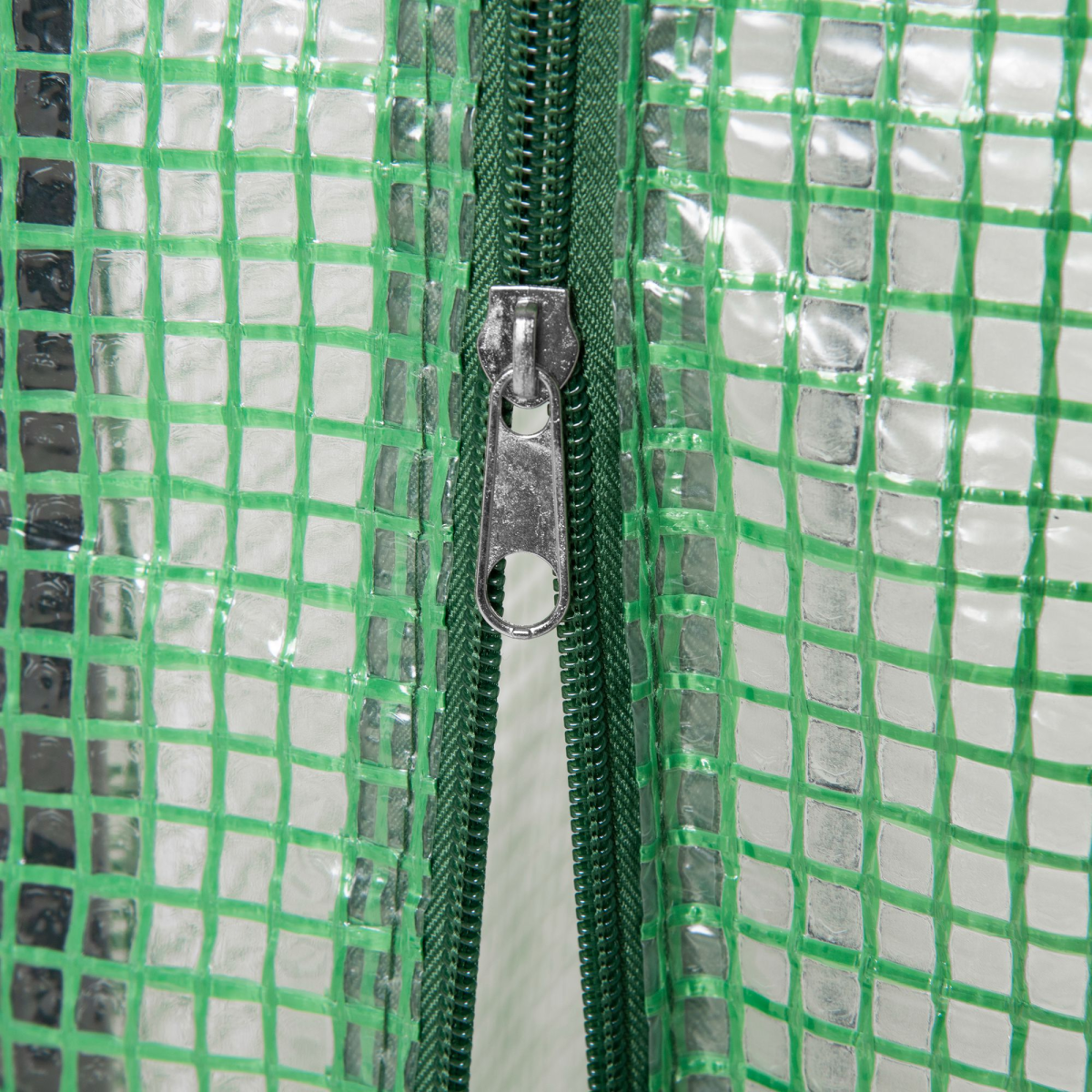 Greenhouse PE Cover w/ Zipper Roll-up Door Outdoor, Green