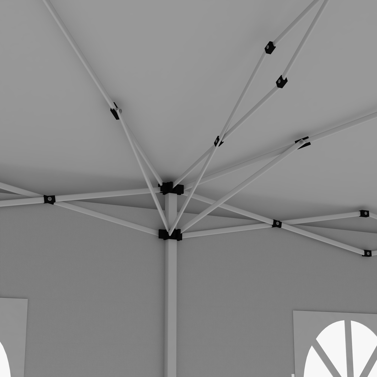3 x 6m Pop Up Gazebo Height Adjustable Party Tent w/ Storage Bag Black