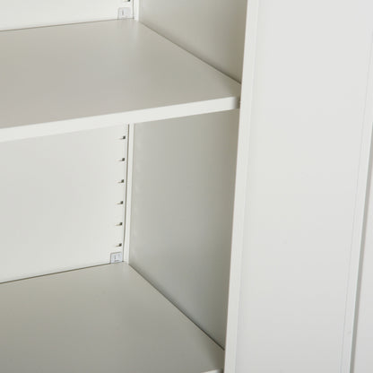 Filing Cabinet Storage Office 2 Doors Adjustable Shelf Metal Vinsetto