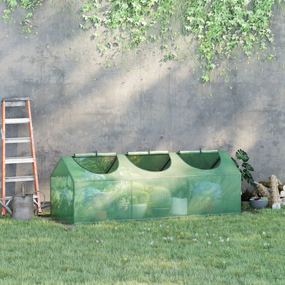 Mini Greenhouse Small Plant Grow House w/ 3 Windows for Outdoor