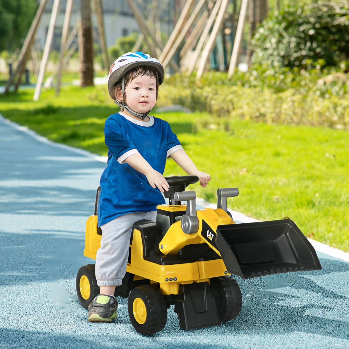 CAT Licensed Kids Construction Ride-On w/ Manual Shovel, for 1-3 Years