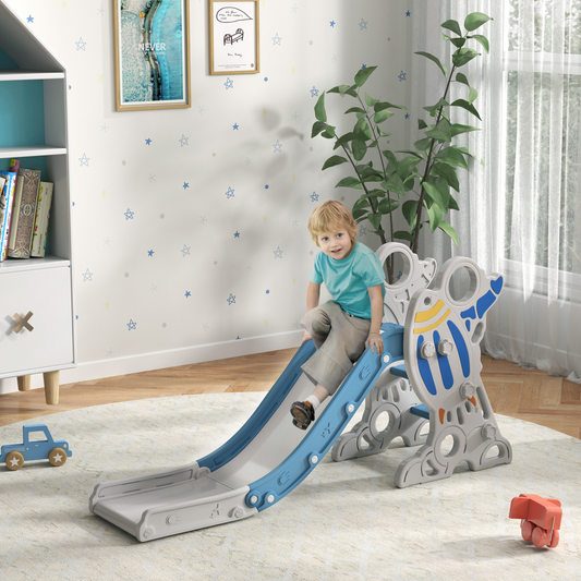 Baby Slide Freestanding Slide for Kids 1.5-3 Years Space Theme, Blue