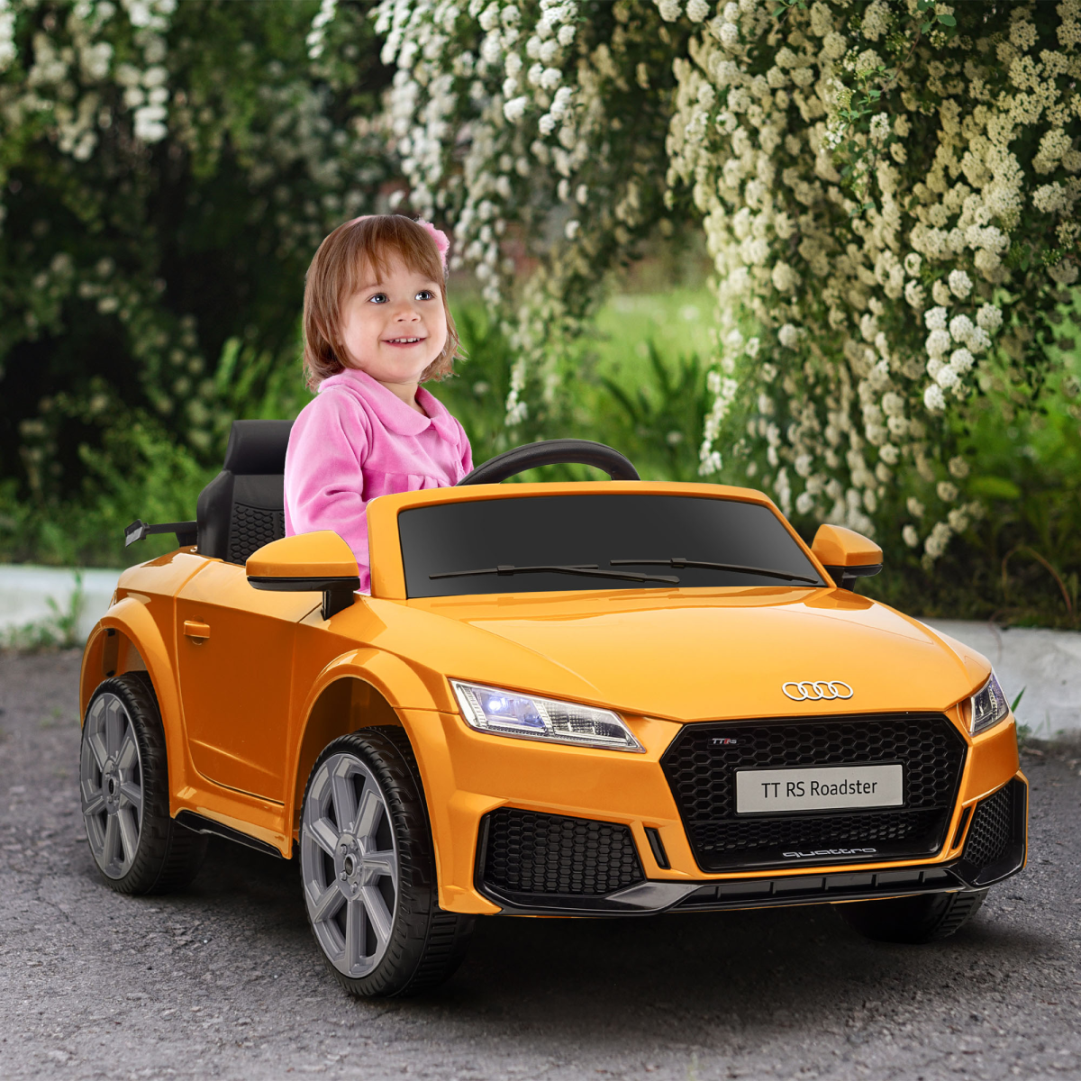 Battery Licensed Audi TT RS Ride-On Car w/ Removable Highlights, MP3 Player 12V