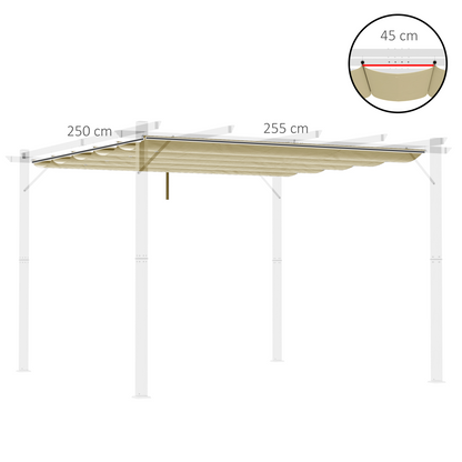 Pergola Shade Cover Replacement Canopy for 3 x 3(m) Pergola, Beige