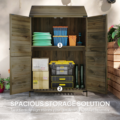 3.5 x 2ft Wooden Garden Storage Shed Green