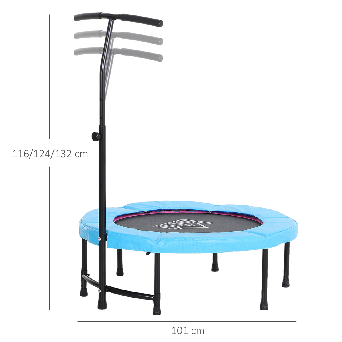 40'' Kids Mini Trampoline, Adult Rebounder Jumper w/ Handle Fitness