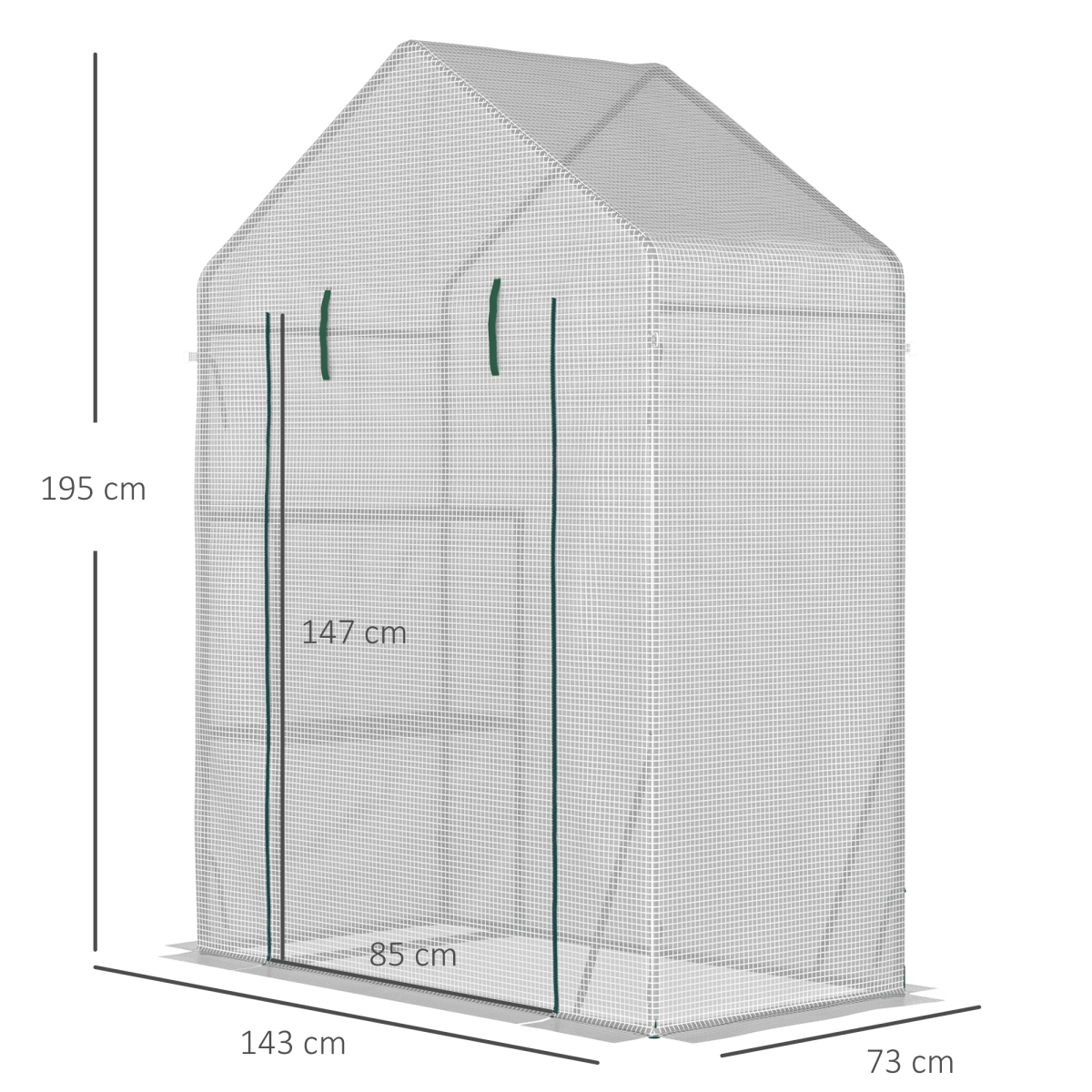 Greenhouse for Outdoor, Portable Gardening Plant Grow House w/ Shelf