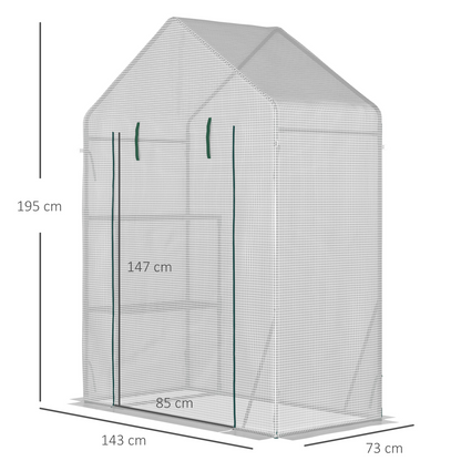 Greenhouse for Outdoor, Portable Gardening Plant Grow House w/ Shelf