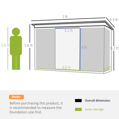 Garden Storage Shed Sloped Roof Outdoor Equipment Tool Storage