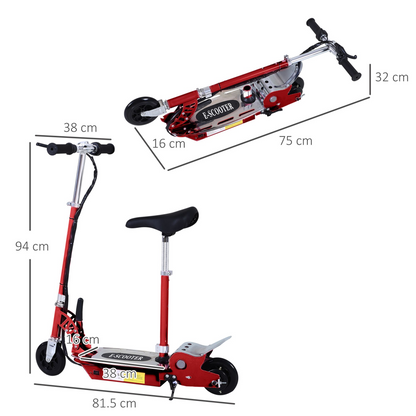 Teen Foldable Electric Scooter Battery 12V 120W w/ Brake Kickstand