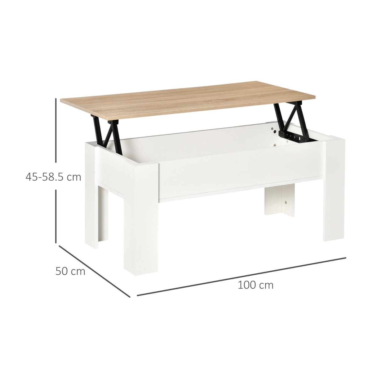 Lift Top Coffee Table w/Storage Compartment, Living Room Center Table