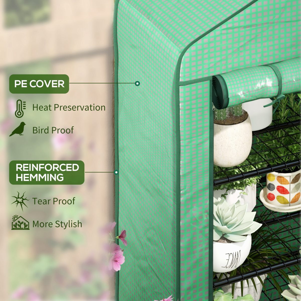 Greenhouse compact indoor three-layer plastic cover strong stable