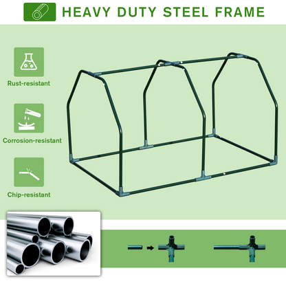 Mini PVC Cover Steel Frame Greenhouse White