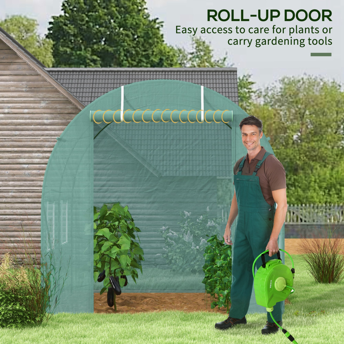 Reinforced Walk in Polytunnel Greenhouse, 2.5x2 m