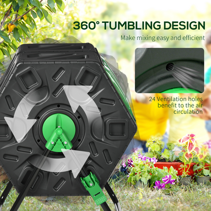 130L Dual Chamber Rotating Composter