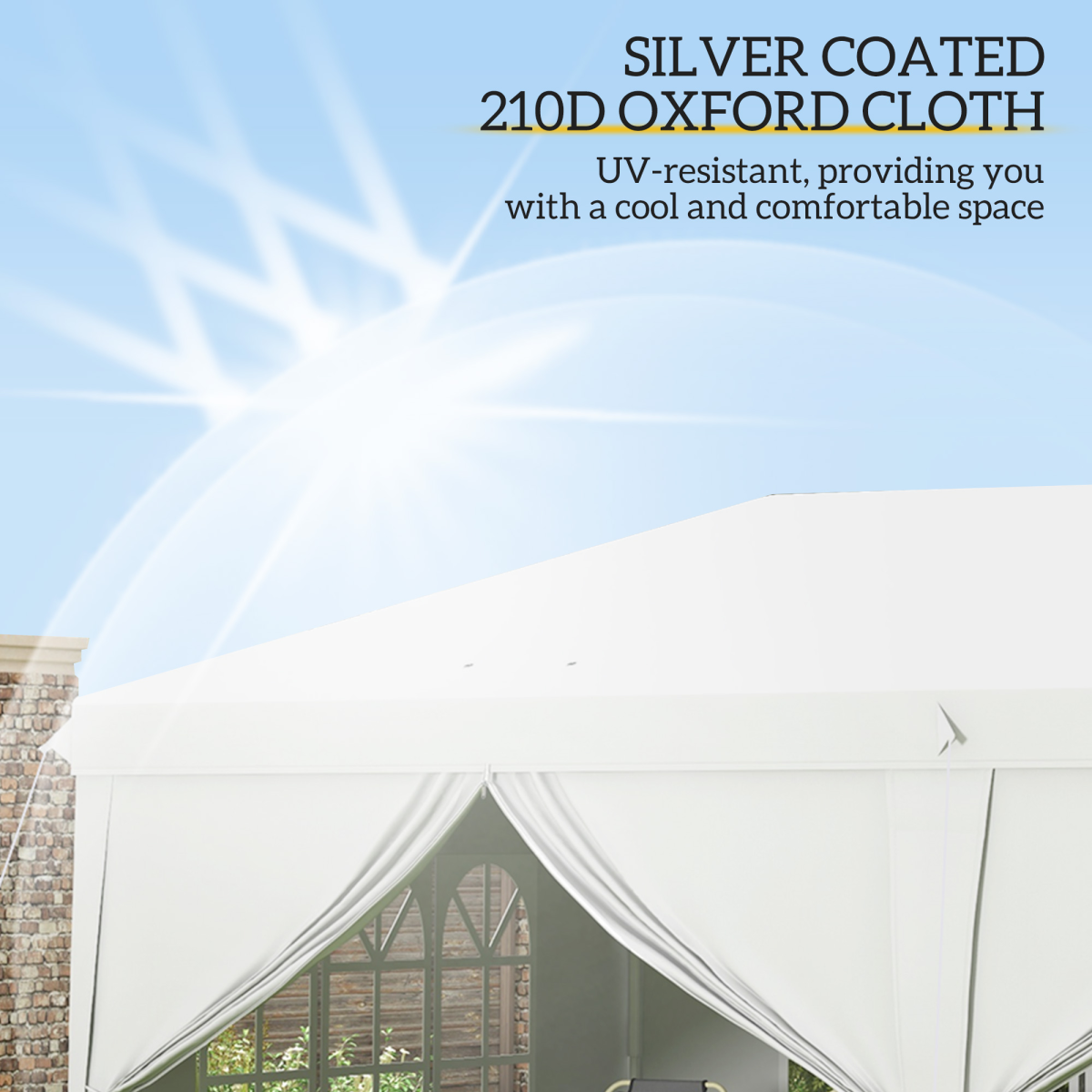 3 x 6m Pop Up Gazebo Height Adjustable Party Tent w/ Storage Bag Black