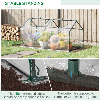 Greenhouse Plants Foil Tomato Vegetable House W/ 2 Windows Clear