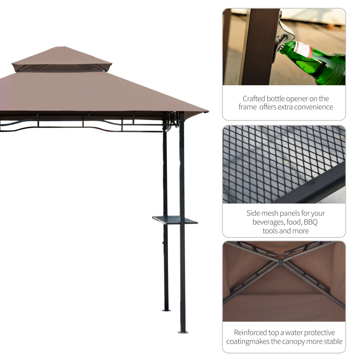 Double-Tier Gazebo Grill Canopy Tent Shelter