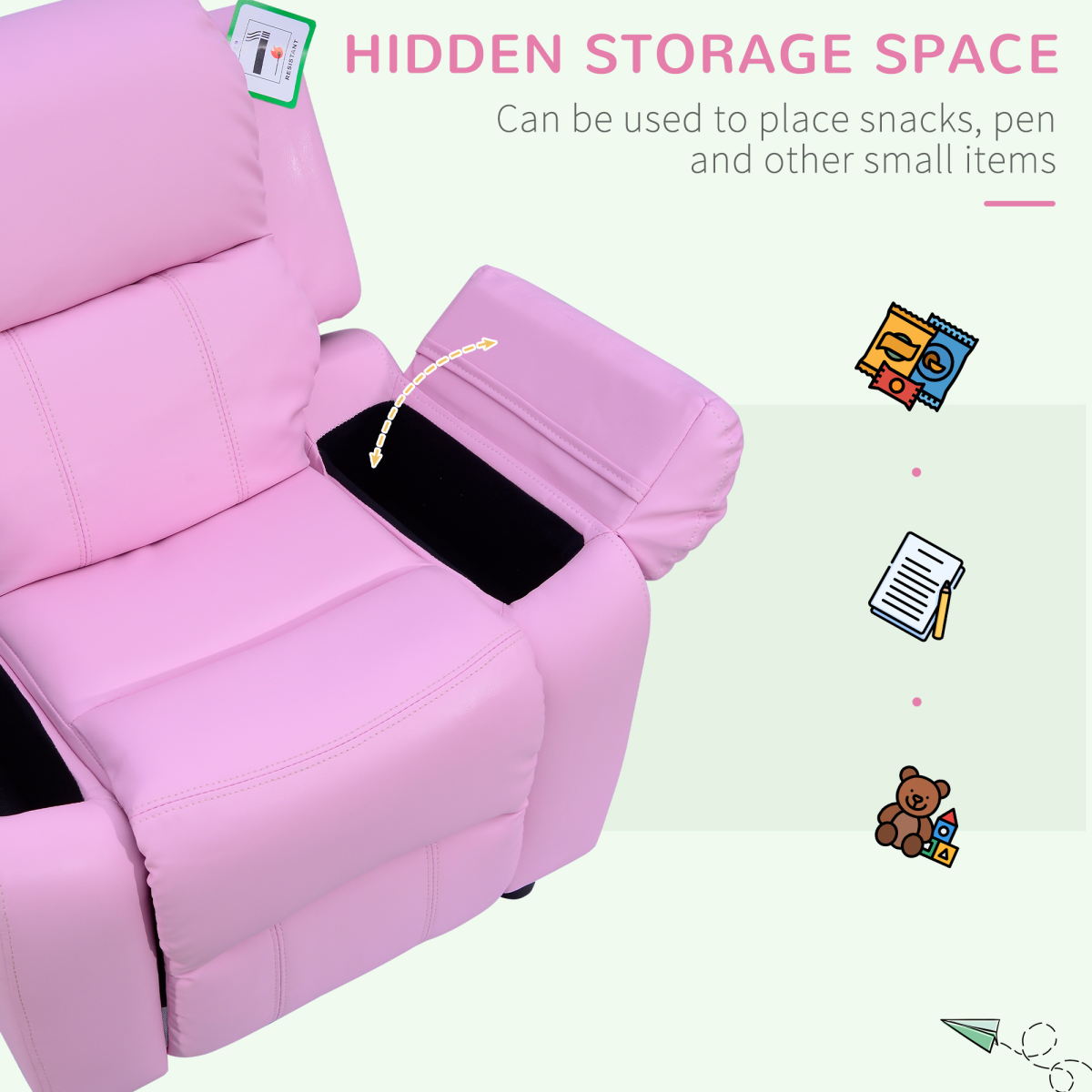 Kids Recliner Armchair Game Chair Sofa Children Seat In PU Leather