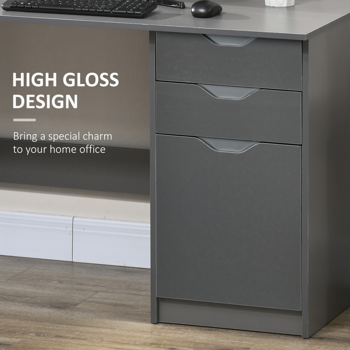 Computer Desk with Drawers, Workstation