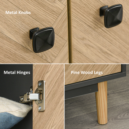 Wardrobe Cabinet Wood Grain 90x50x190cm-Grey/Oak