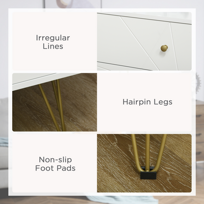 Chest of Drawers, 4 Drawers Dresser Storage Organiser for Bedroom