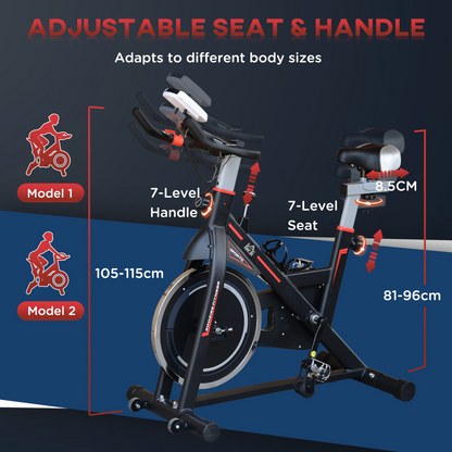 Flywheel Exercise Racing Bicycle Cardio Adjustable Resistance LCD 8kg