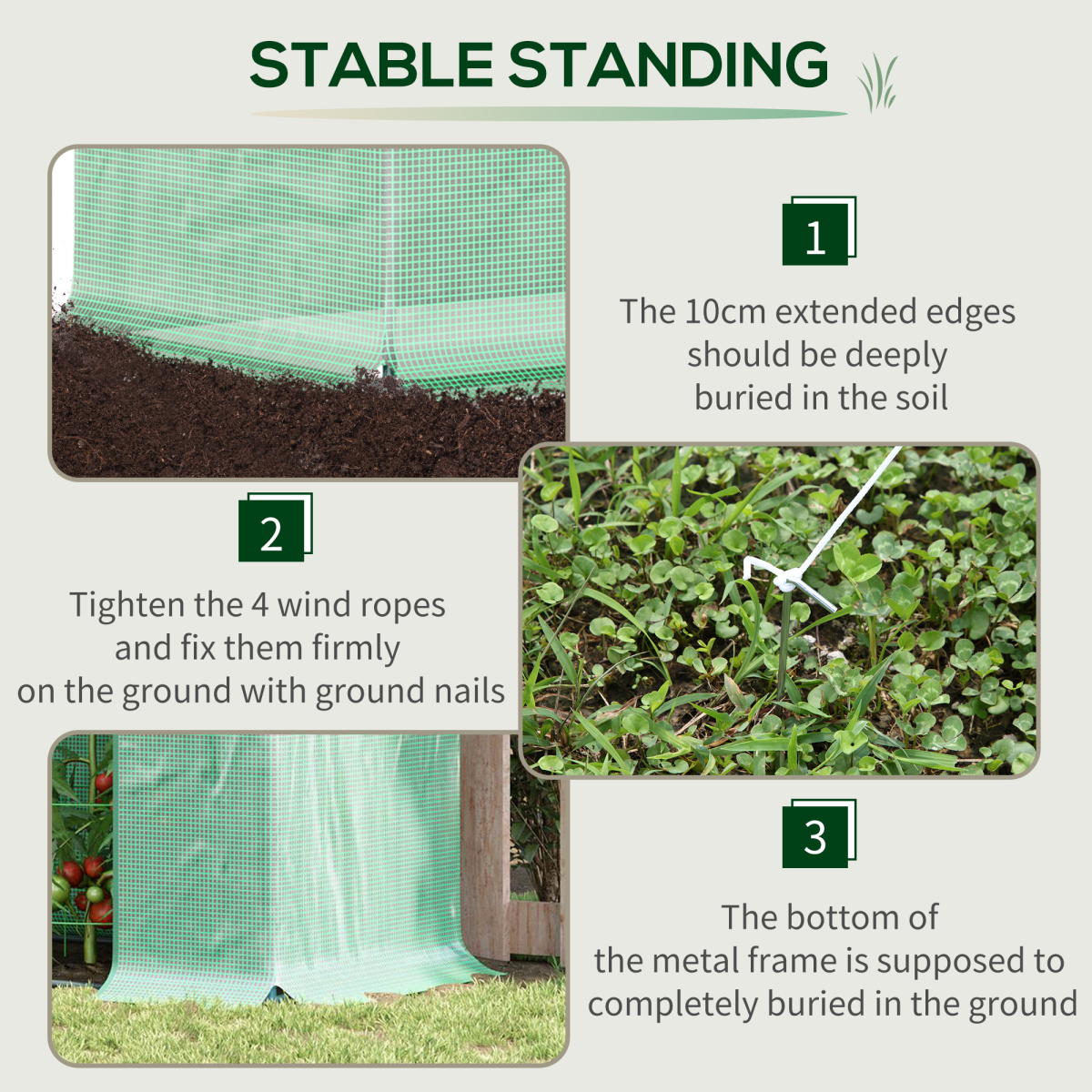 Garden Greenhouse Plant Cover, Windows & Zipper