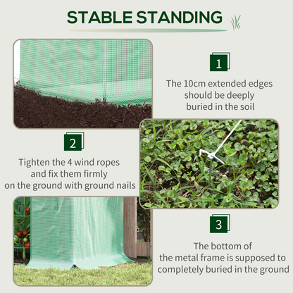 Garden Greenhouse Plant Cover, Windows & Zipper