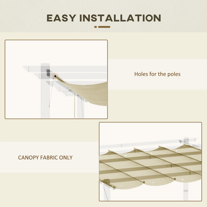 Pergola Shade Cover Replacement Canopy for 3 x 3(m) Pergola, Beige