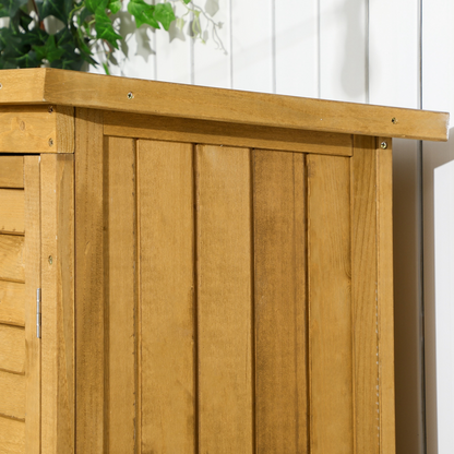 3 x 1.5ft Wooden Garden Storage Shed Tool Cabinet with 3 Tier Shelves