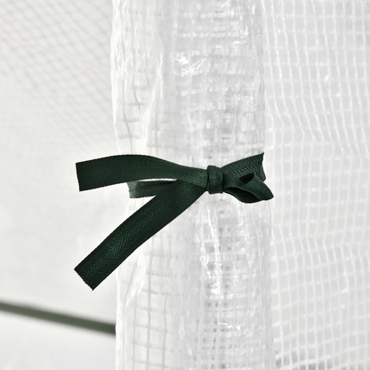 Walk-In Greenhouse Vegetable Plant Window Roll-Up 180 x 100 x 165cm, White