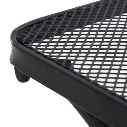 Outsunny 45cm Square Metal Outdoor Patio Bistro Table Coffee Desk Black