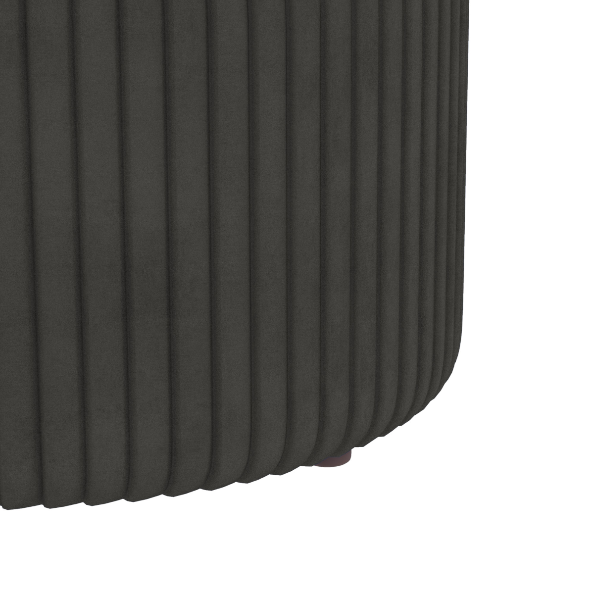 Round Pouffe, Storage Footstool with Cushioned Top, Hidden Space