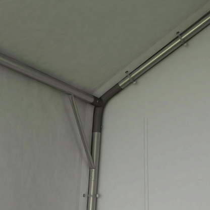 10 x 10ft Portable Garden Storage Shed Dark Grey