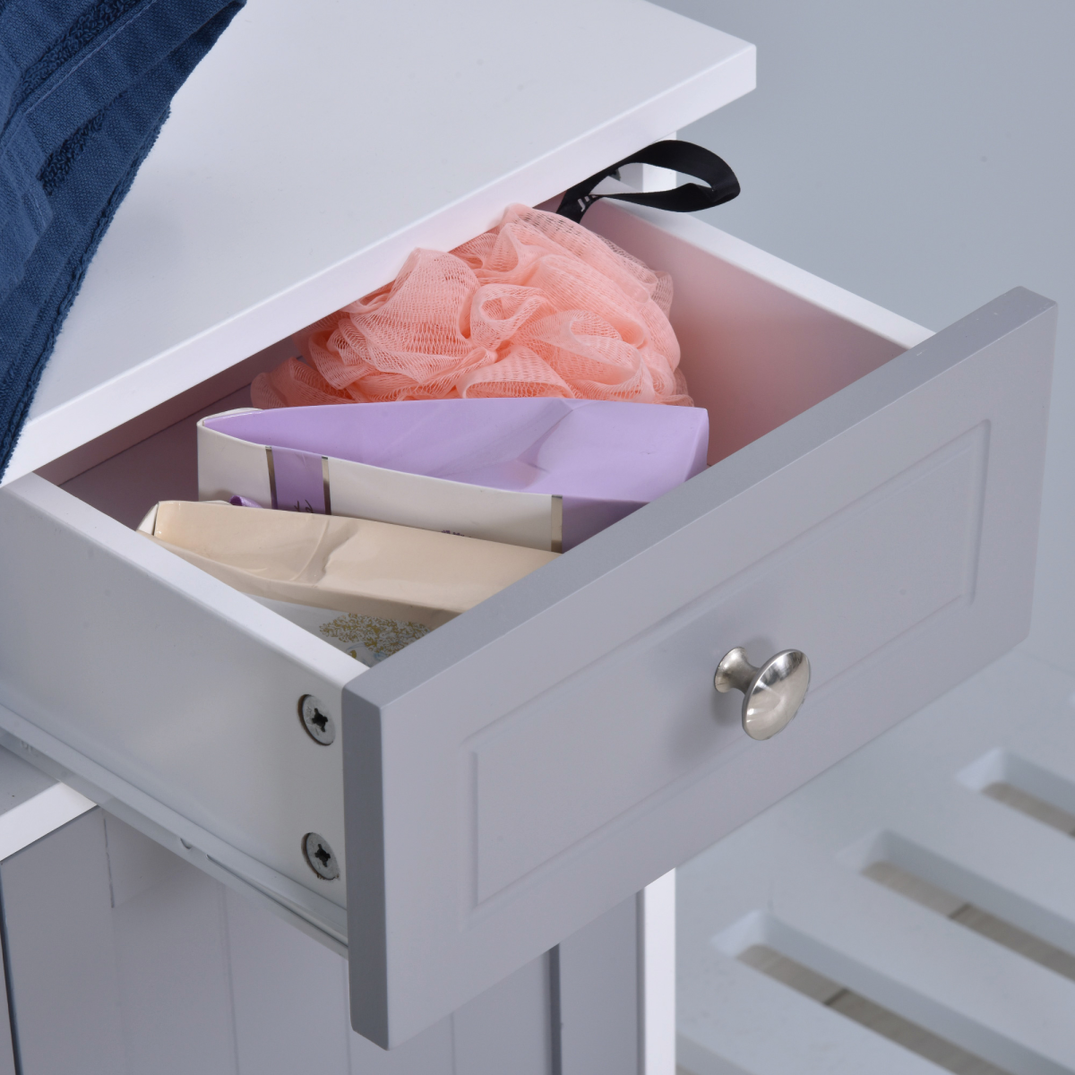 MDF 2-Drawer Bathroom Cabinet Bathroom Freestanding Cabinet Grey