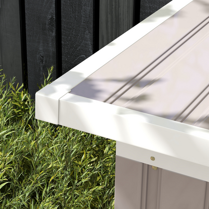 9 x 4ft Metal Garden Storage Shed Light Grey