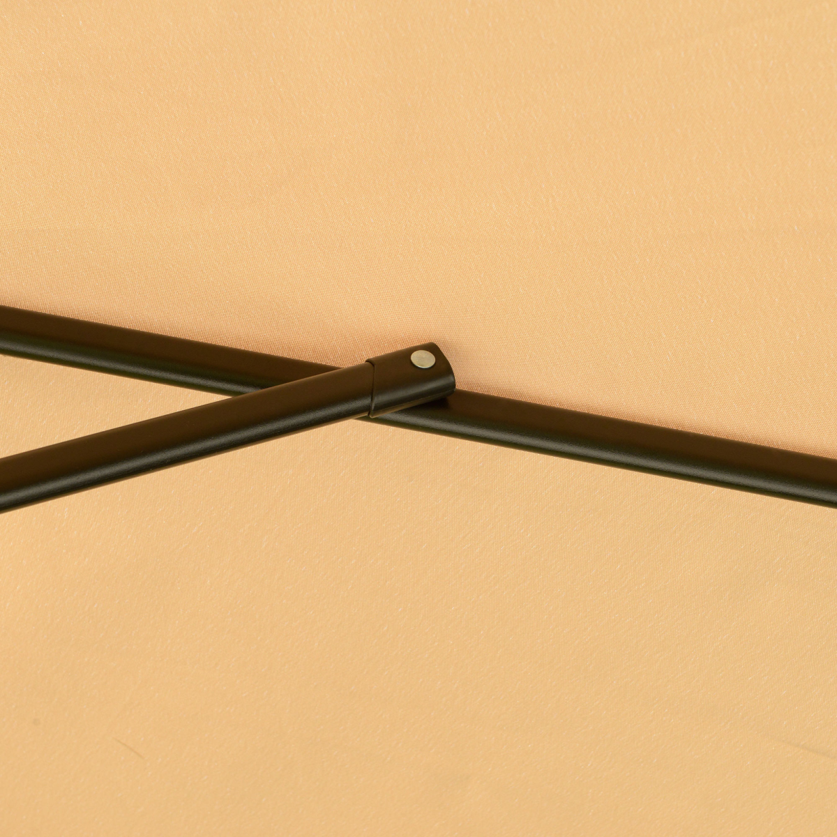2.7m Garden Cantilever Banana Parasol Sun Shade w/ Crank, Light Brown