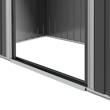 Metal Garden Shed for Garden and Outdoor Storage, Dark Grey 6.5x3.5ft