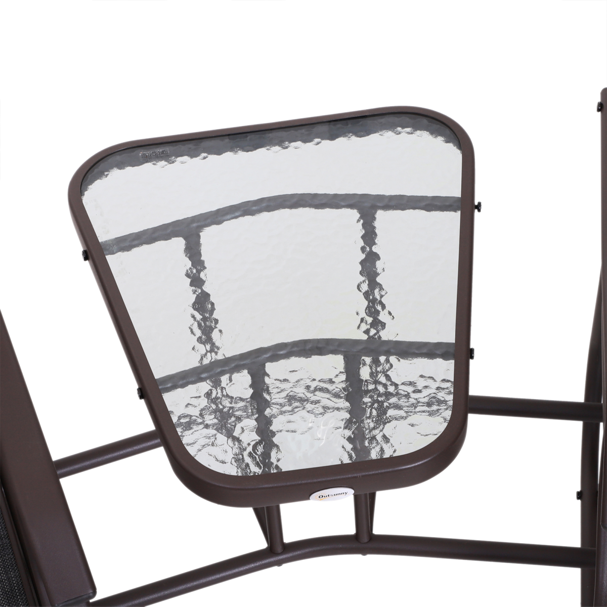 Double Glider Rocking Chairs Garden Table High Back Conversation Duo Set