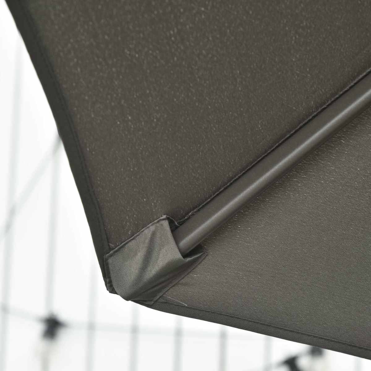 3m Patio Offset Parasol Roma Umbrella Cantilever Dark Grey