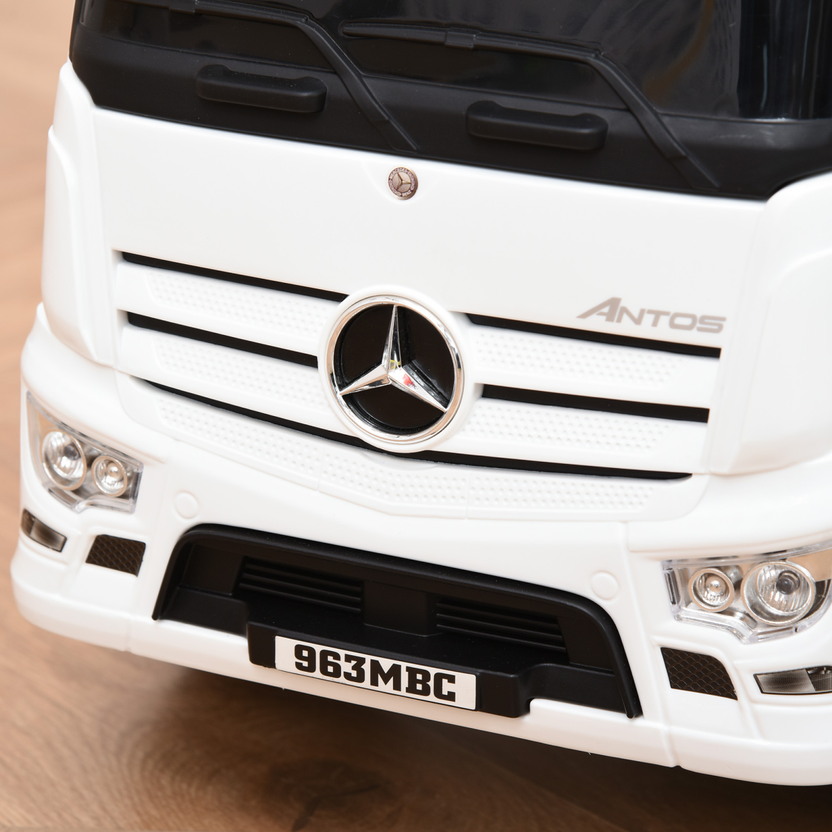 3-in-1 Ride On Car Kids Mercedes Truck Storage for 12 - 36 Months White