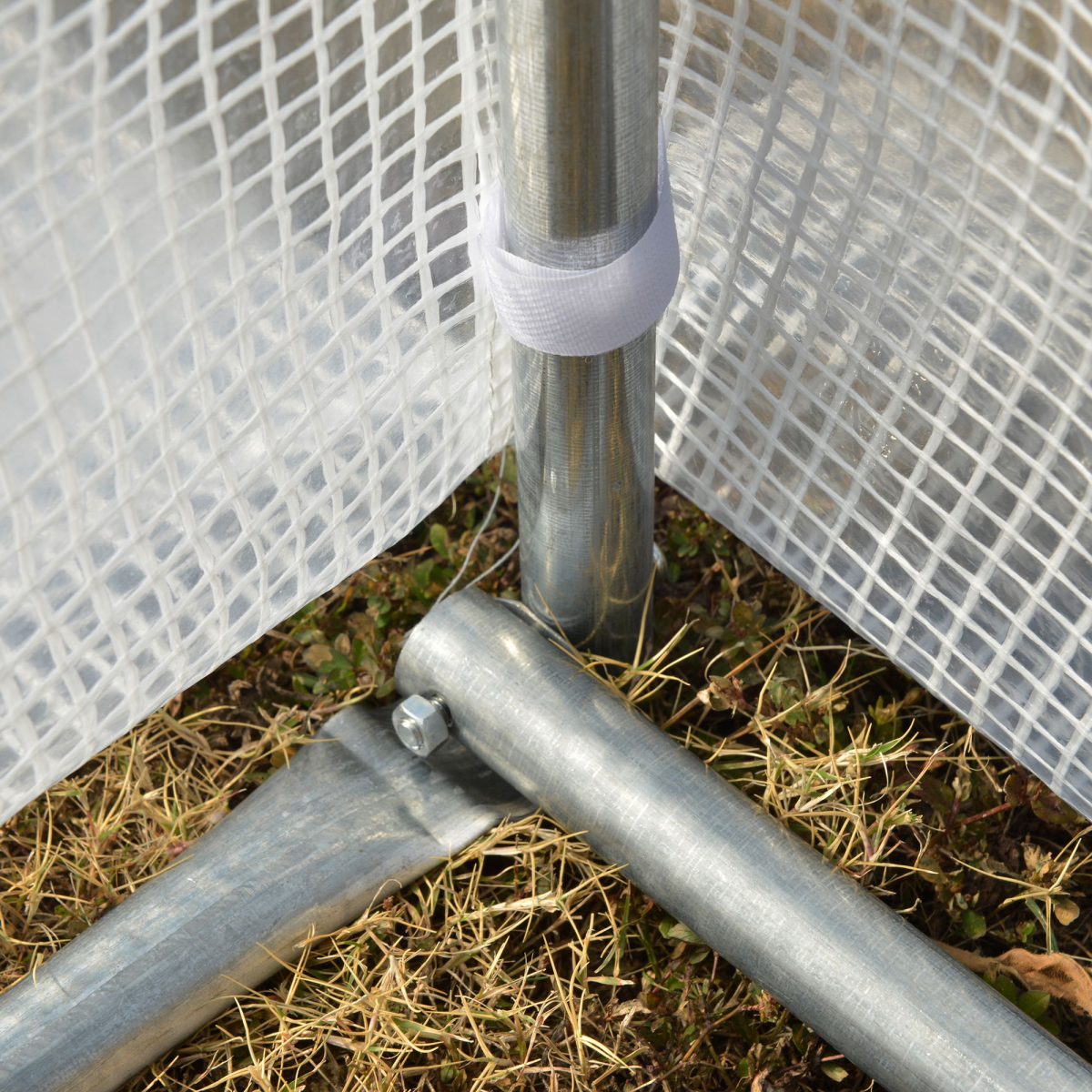 Polytunnel Greenhouse Pollytunnel Tent w/ Steel Frame White 3 x 3 x 2 m