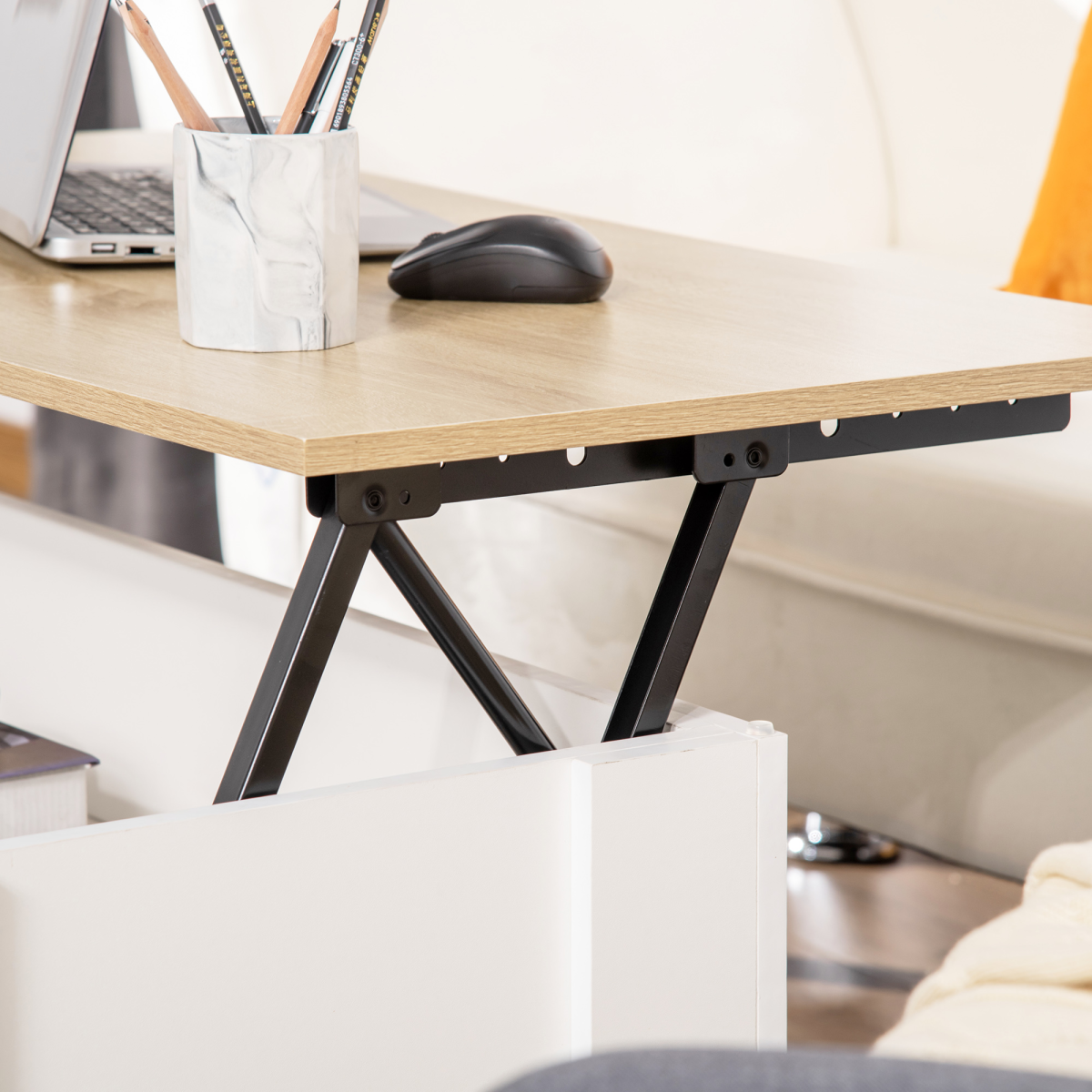 Lift Top Coffee Table w/Storage Compartment, Living Room Center Table