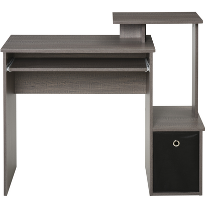 Computer Desk with Sliding Keyboard Tray Storage Drawer Shelf