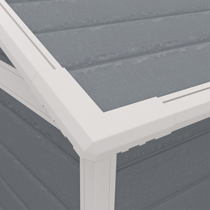 6 x 4.5ft Plastic Garden Storage Shed Grey