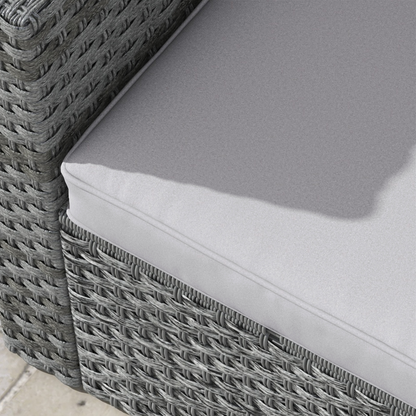 One-piece Outdoor Back and Seat Cushion for Garden, Light Grey