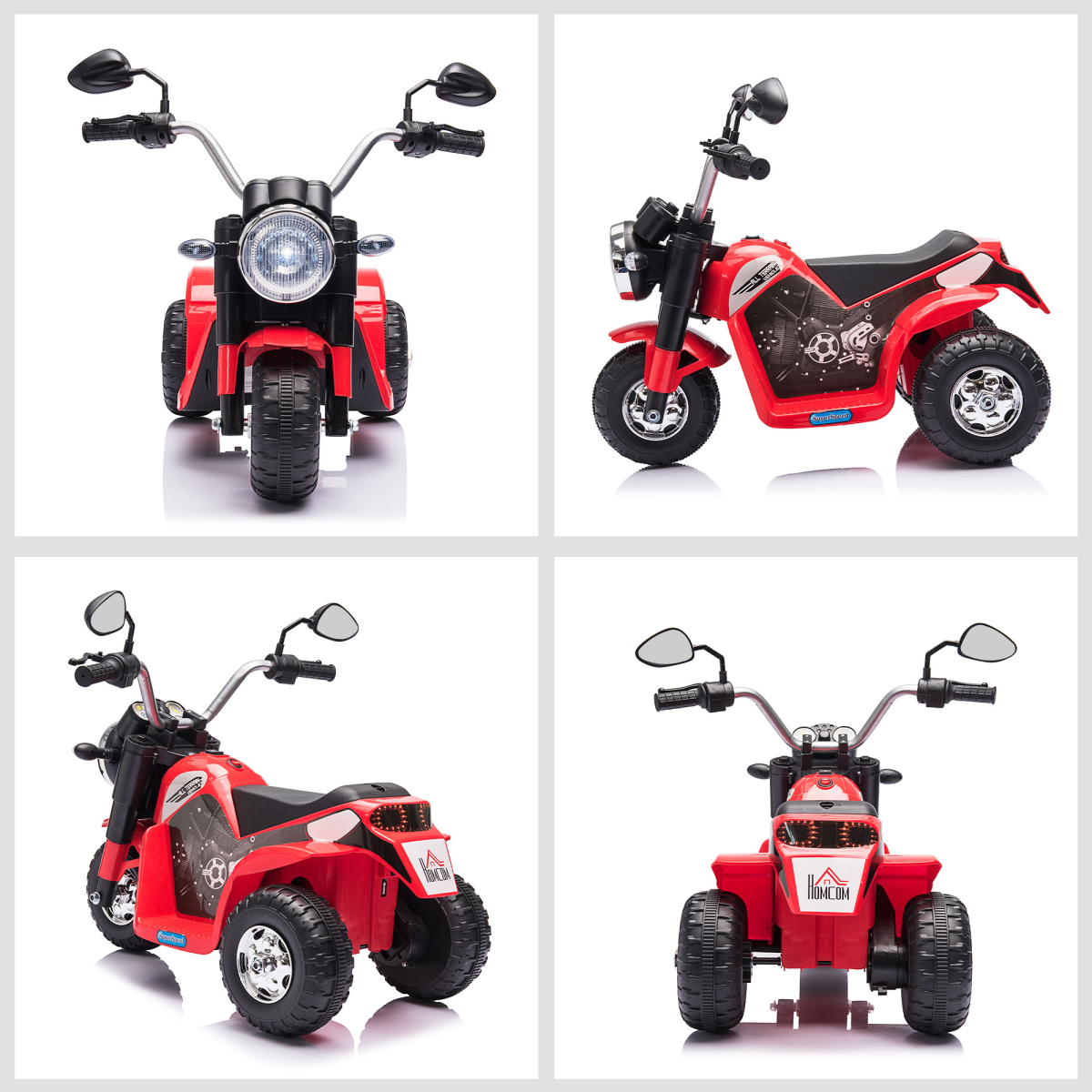 Kids 6V Electric Motorcycle Ride-On Toy Battery Red